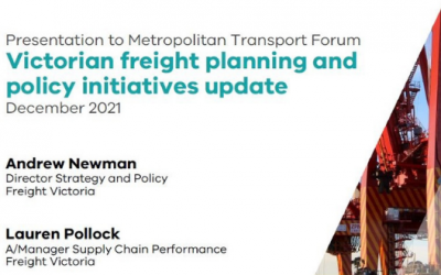 Victorian freight planning and policy initiatives update